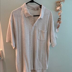 Vintage L.L. Bean Light Gray Polo Shirt